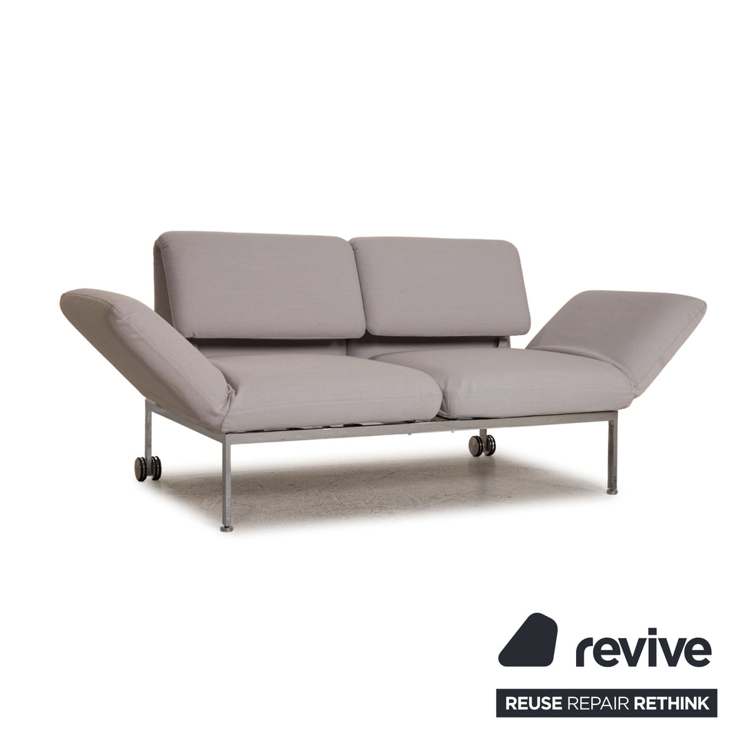 Brühl & Sippold Roro Stoff Sofa Eisblau Zweisitzer Couch Funktion Schlaffunktion