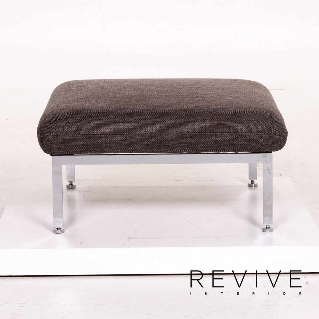 Brühl Roro ensemble de canapés en tissu gris 1x canapé d'angle 1x fonction tabouret #14612