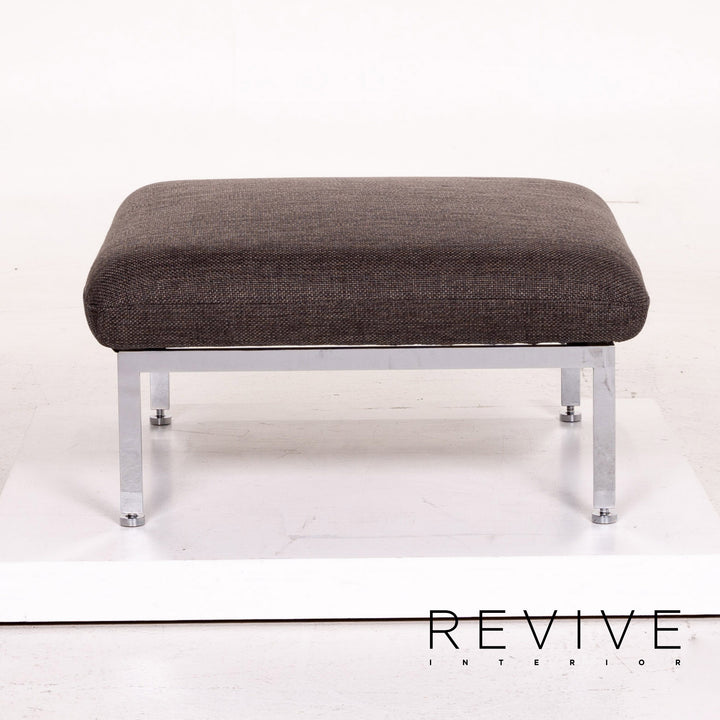 Brühl Roro ensemble de canapés en tissu gris 1x canapé d'angle 1x fonction tabouret #14612