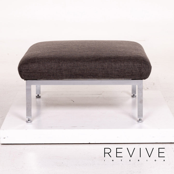 Brühl Roro ensemble de canapés en tissu gris 1x canapé d'angle 1x fonction tabouret #14612