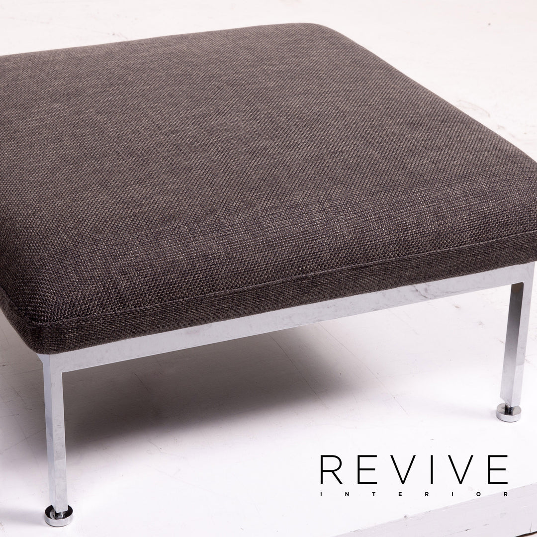 Brühl Roro ensemble de canapés en tissu gris 1x canapé d'angle 1x fonction tabouret #14612