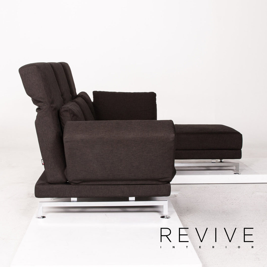 Brühl & Sippold Moule Stoff Ecksofa Braun Dunkelbraun Funktion Schlaffunktion Relaxfunktion Couch #12524