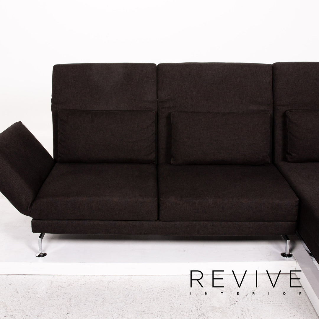 Brühl & Sippold Moule Stoff Ecksofa Braun Dunkelbraun Funktion Schlaffunktion Relaxfunktion Couch #12524