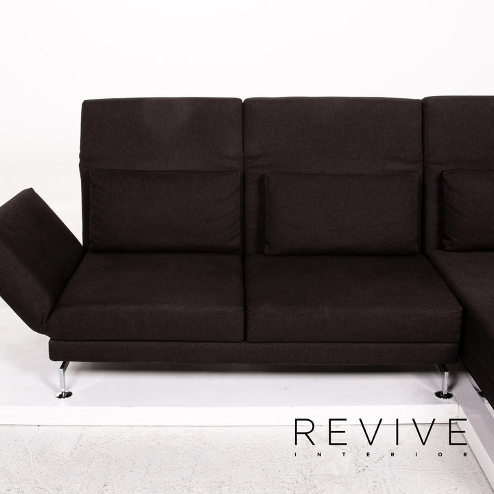 Brühl & Sippold Moule Stoff Ecksofa Braun Dunkelbraun Funktion Schlaffunktion Relaxfunktion Couch #12524