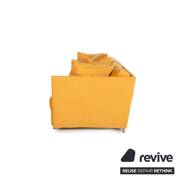 Brühl & Sippold Stoff Sofa Ocker Viersitzer Couch