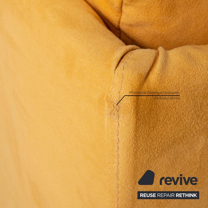 Brühl & Sippold Stoff Sofa Ocker Viersitzer Couch