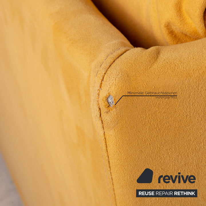 Brühl & Sippold Stoff Sofa Ocker Viersitzer Couch