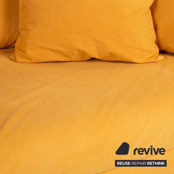 Brühl & Sippold Stoff Sofa Ocker Viersitzer Couch