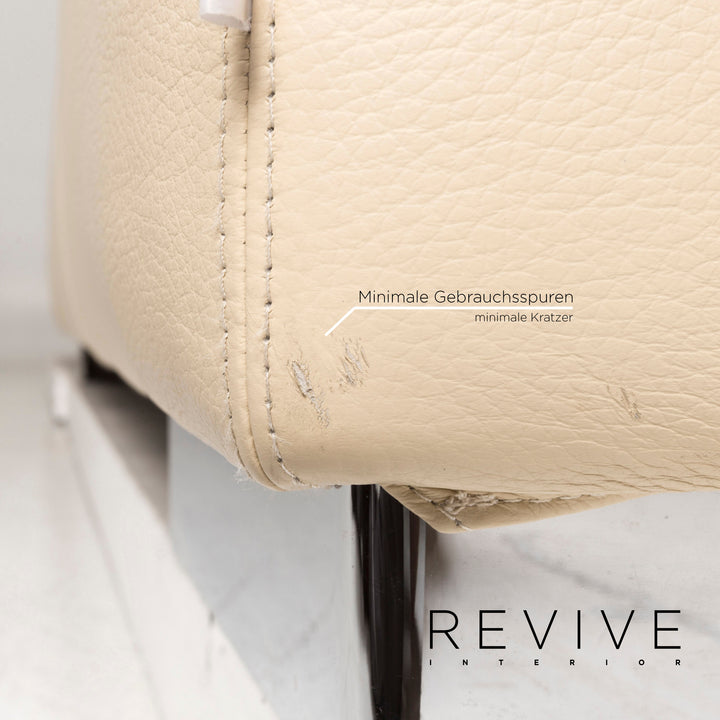 Brühl & Sippold Sunrise Leder Ecksofa Creme Sofa Funktion Couch #12893