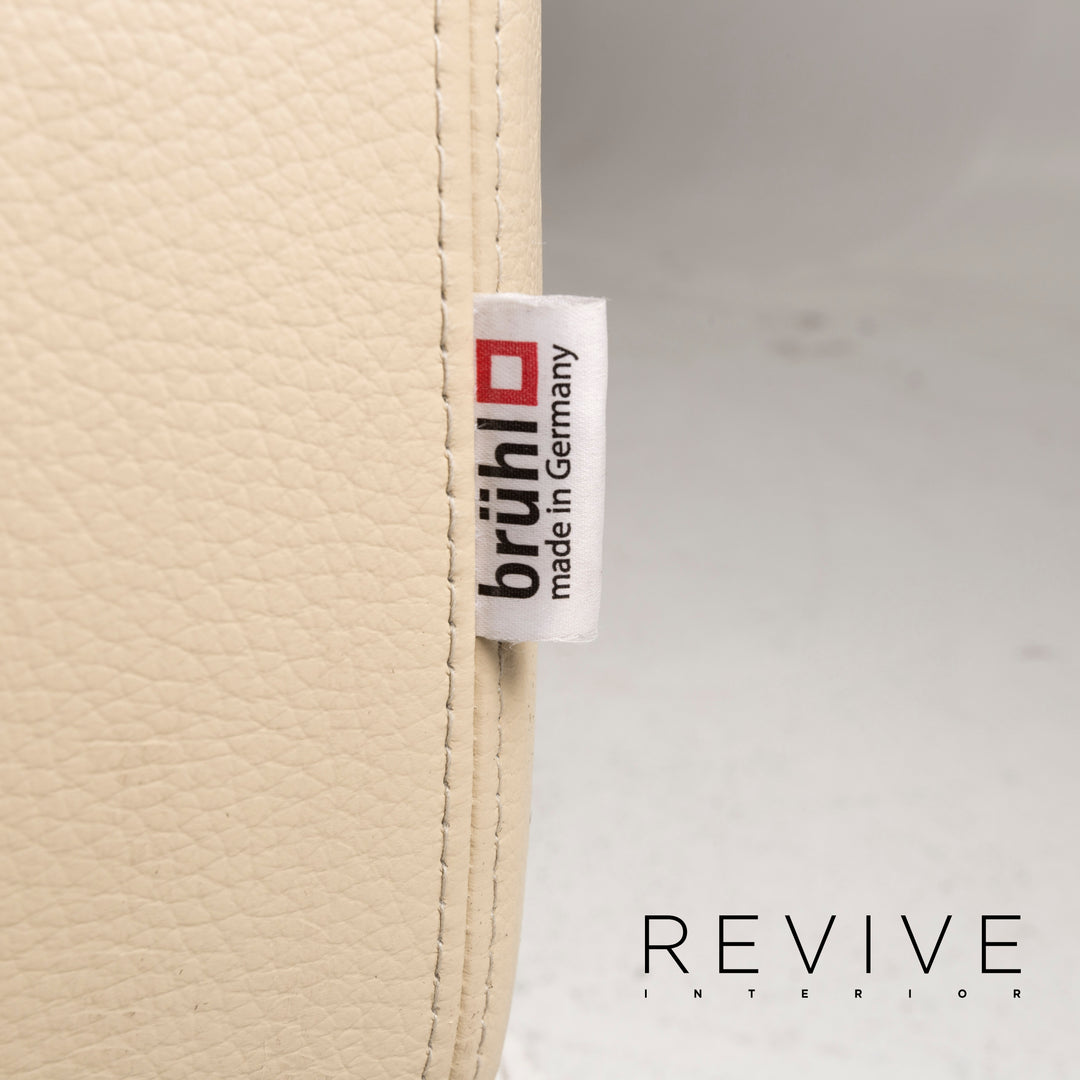 Brühl & Sippold Sunrise Leder Ecksofa Creme Sofa Funktion Couch #12893