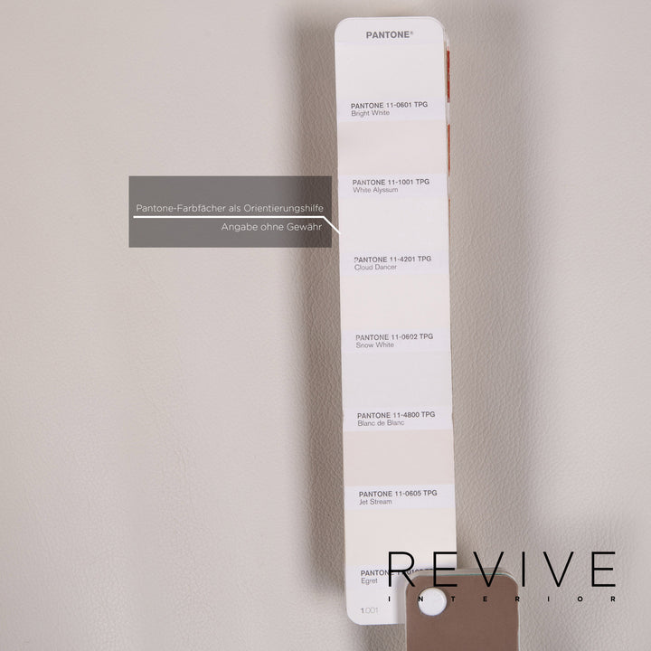 Brühl & Sippold Sunrise Leder Sofa Weiß Dreisitzer Funktion Schlaffunktion Couch Outlet #15258