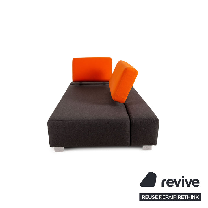 Brühl & Sippold Sunrise Stoff Sofa Grau Zweisitzer Couch Funktion