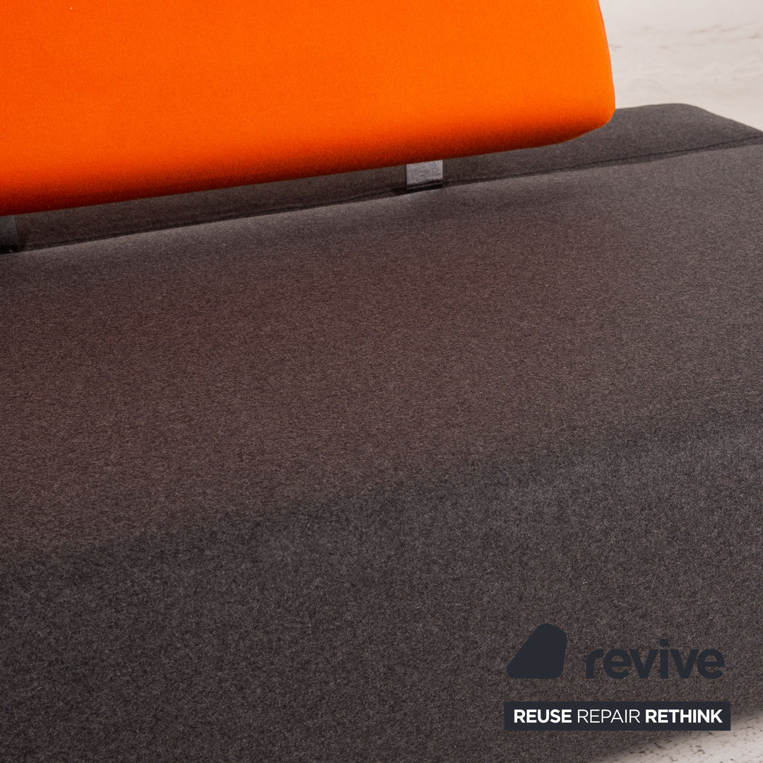 Brühl & Sippold Sunrise Stoff Sofa Grau Zweisitzer Couch Funktion