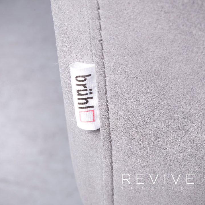 Brühl Tam Designer Fabric Lounger Gray Couch #7036