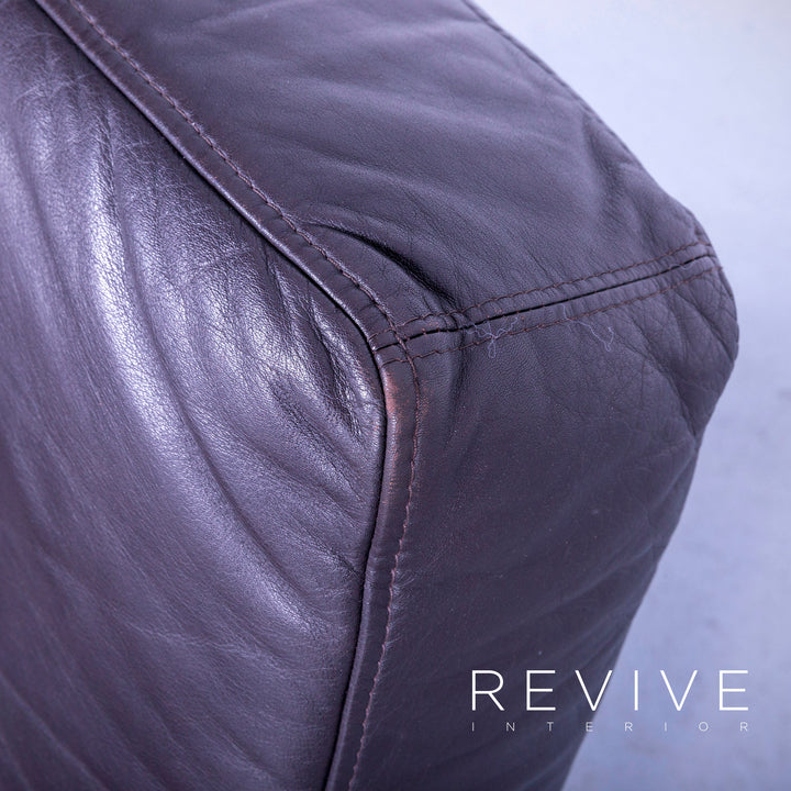 Brühl Visavis designer leather sofa set brown two-seater armchair couch genuine leather #5417