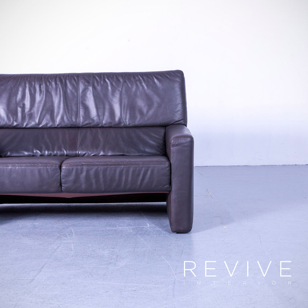 Brühl Visavis designer leather sofa brown two-seater couch real leather #5415