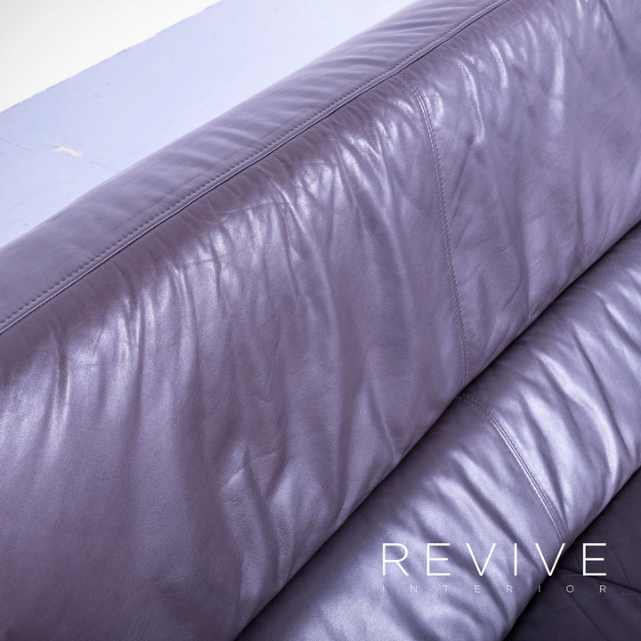 Brühl Visavis designer leather sofa set brown two-seater armchair couch genuine leather #5417