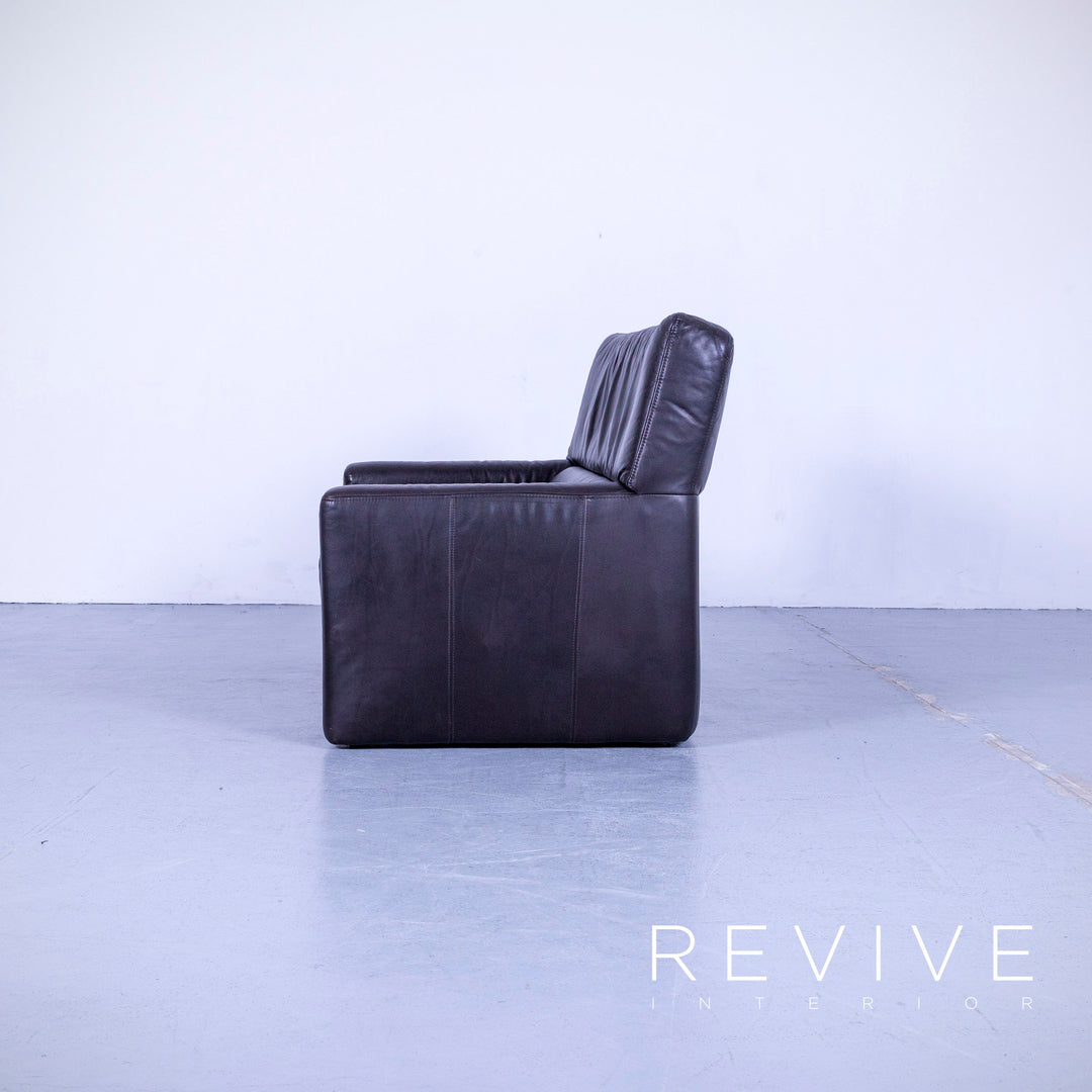 Brühl Visavis designer leather sofa set brown two-seater armchair couch genuine leather #5417