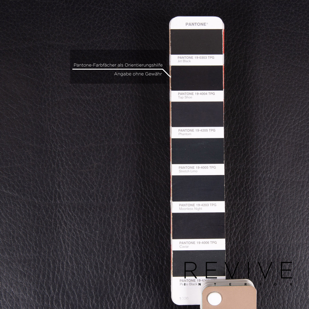 Brühl & Sippold Visavis Leder Sofa Schwarz Zweisitzer Recamiére Couch #14355