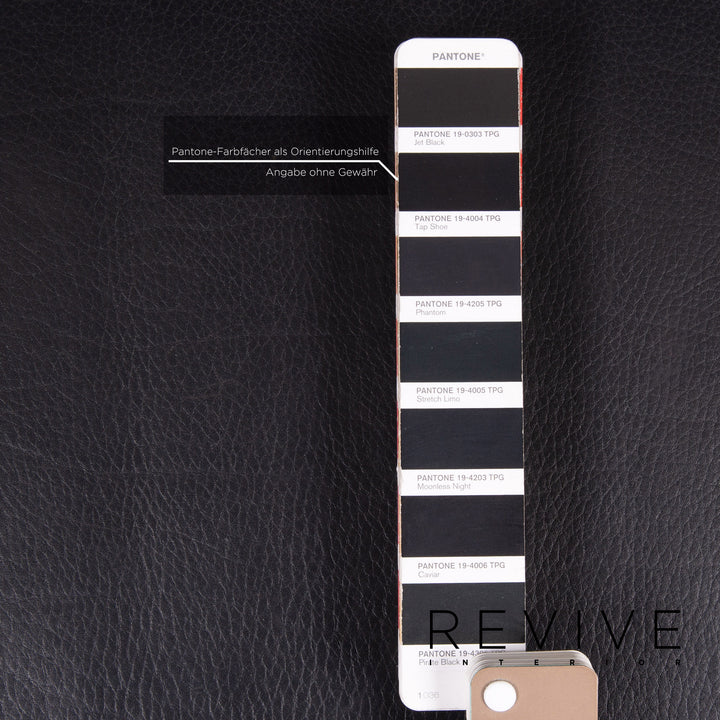 Brühl & Sippold Visavis Leder Sofa Schwarz Zweisitzer Recamiére Couch #14355