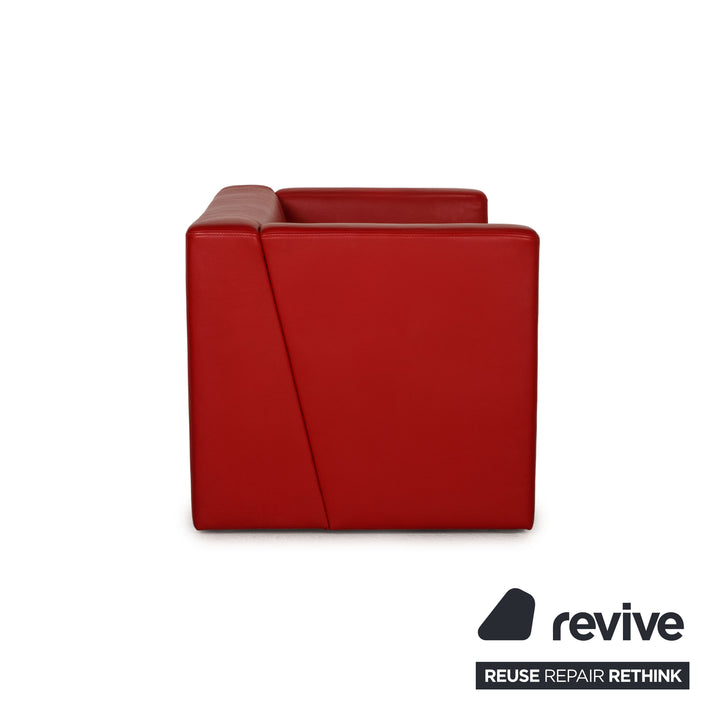 Brühl Visavis leather sofa red two-seater couch
