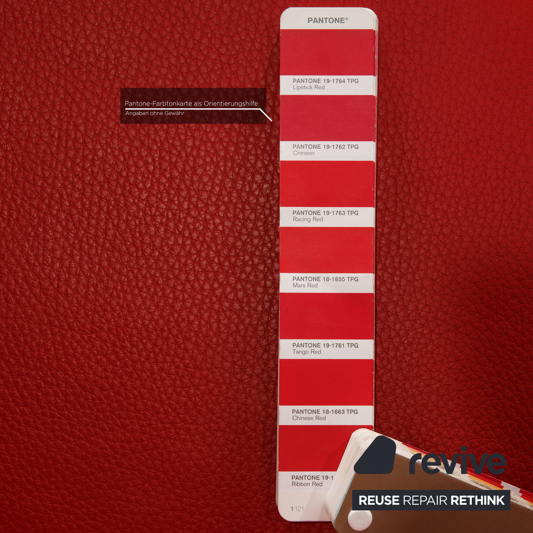 Brühl Visavis leather sofa red two-seater couch