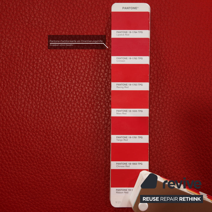 Brühl Visavis leather sofa red two-seater couch