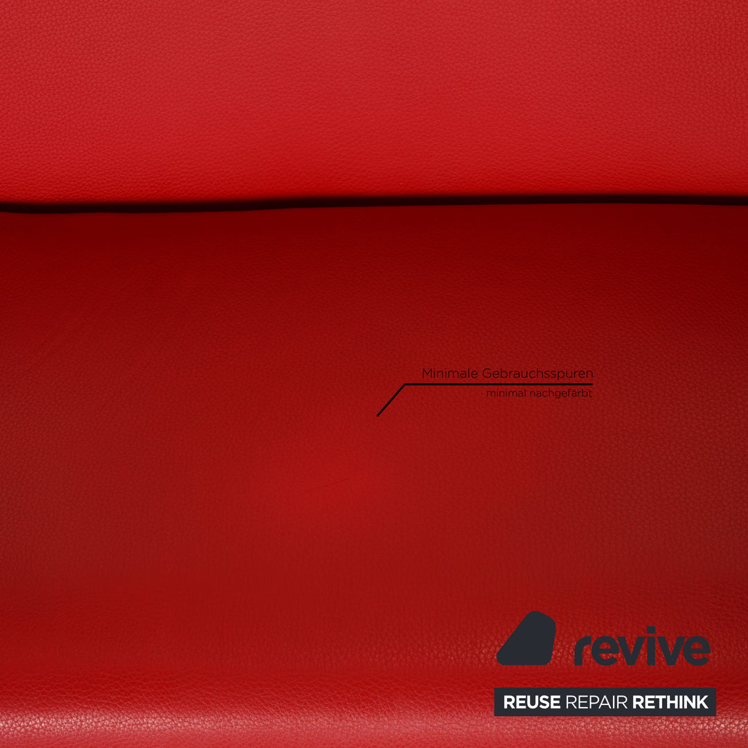 Brühl Visavis leather sofa red two-seater couch