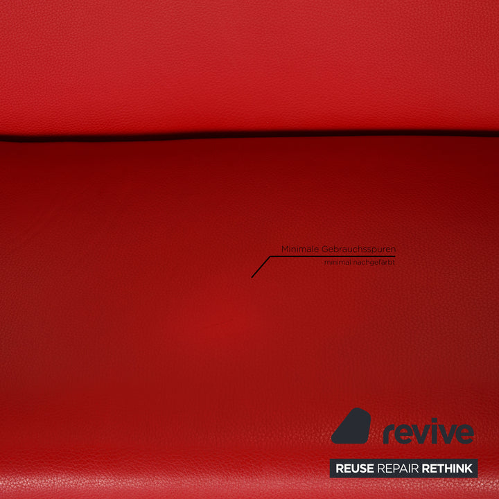 Brühl Visavis leather sofa red two-seater couch