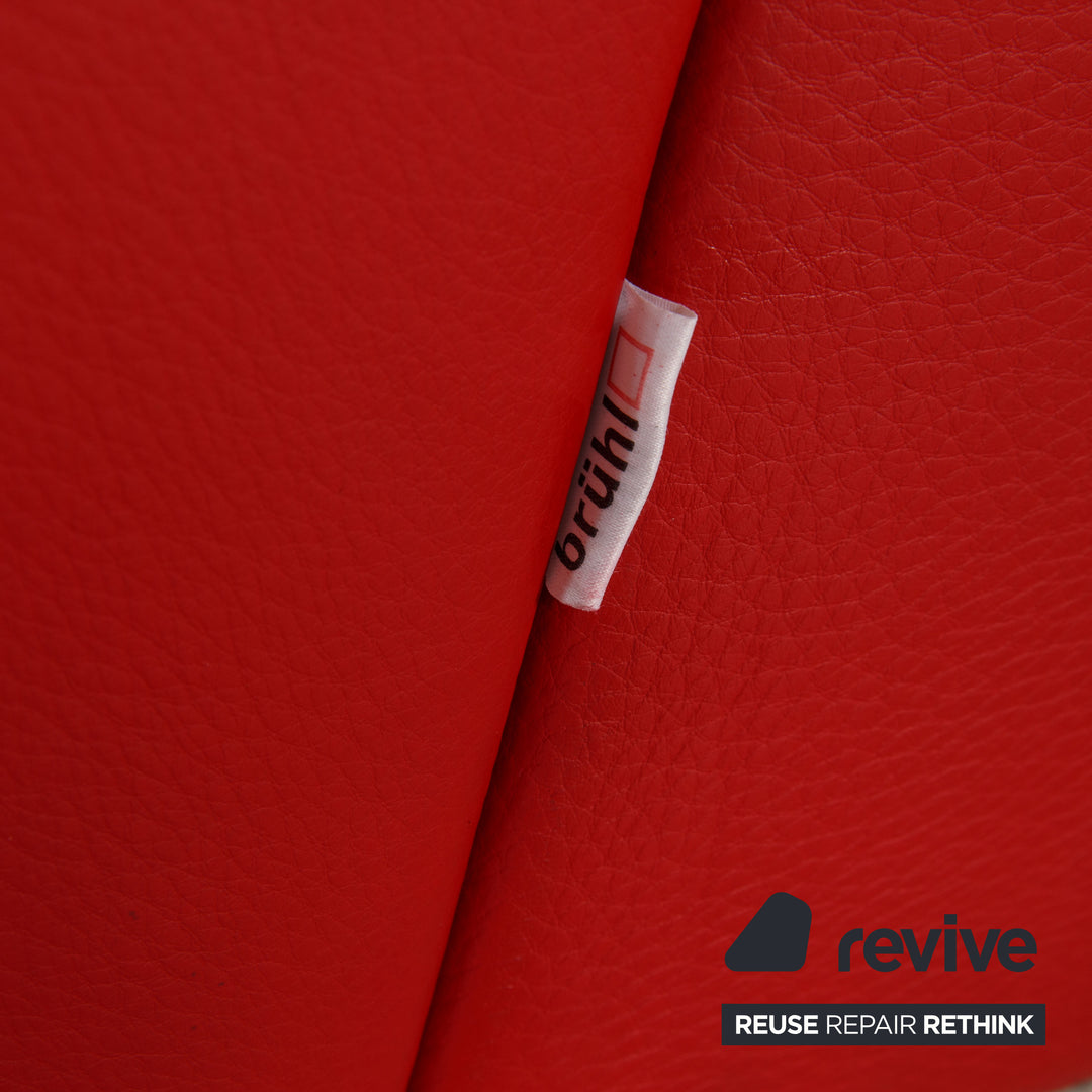 Brühl Visavis leather sofa red two-seater couch