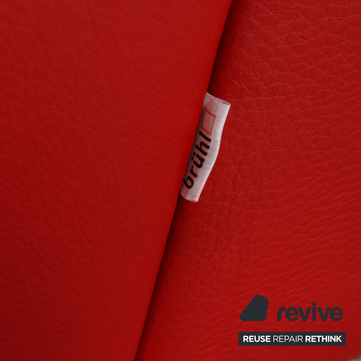 Brühl Visavis leather sofa red two-seater couch