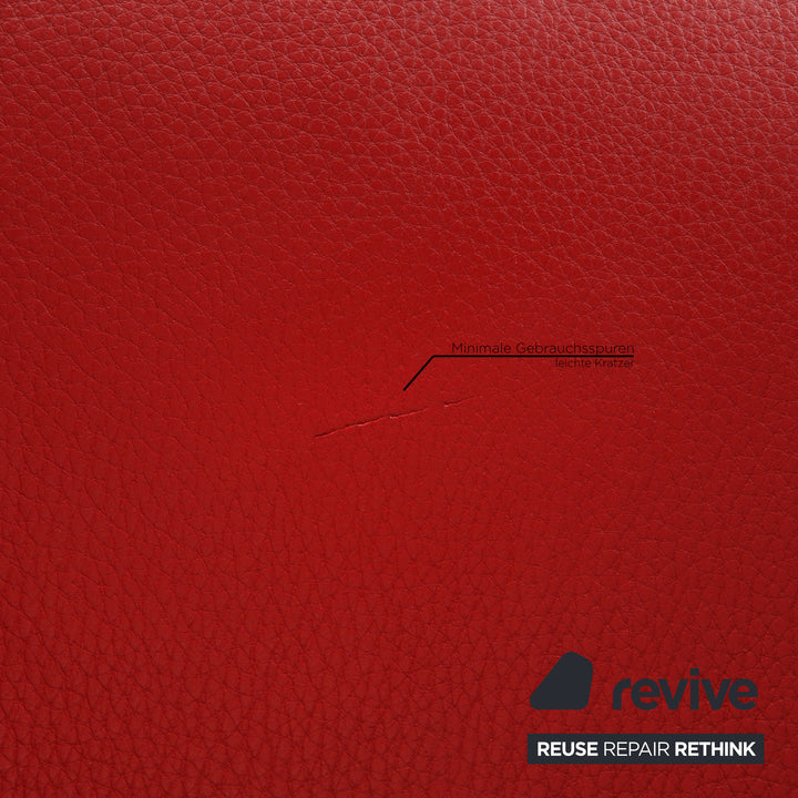 Brühl Visavis leather sofa red two-seater couch
