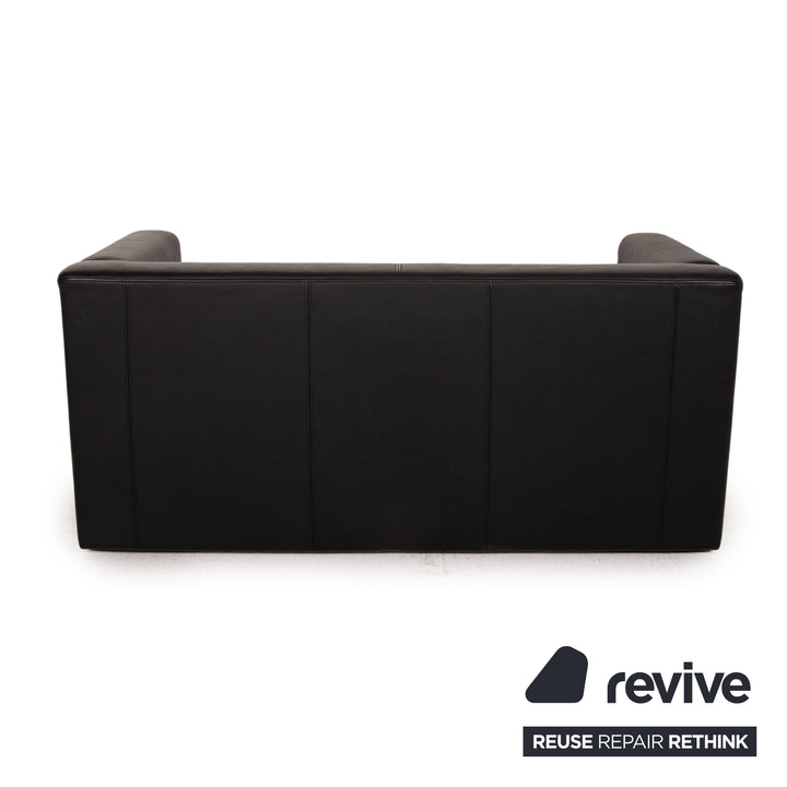 Brühl Visavis leather sofa black two-seater couch