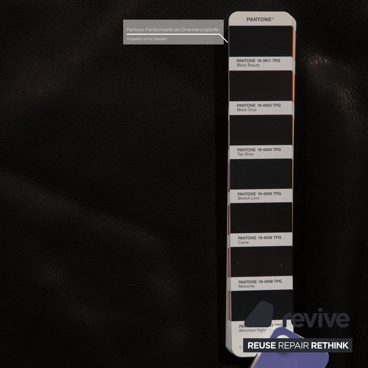 Brühl Visavis leather two-seater black sofa couch