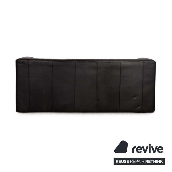 Brühl Visavis leather two-seater black sofa couch