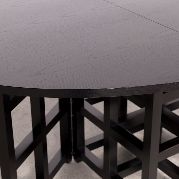 Cassina ds 1/ds 3 ensemble de table à manger en bois chaise noire fauteuil table #8379