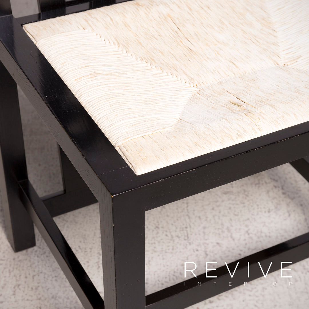 Cassina ds 1/ds 3 ensemble de table à manger en bois chaise noire fauteuil table #8379