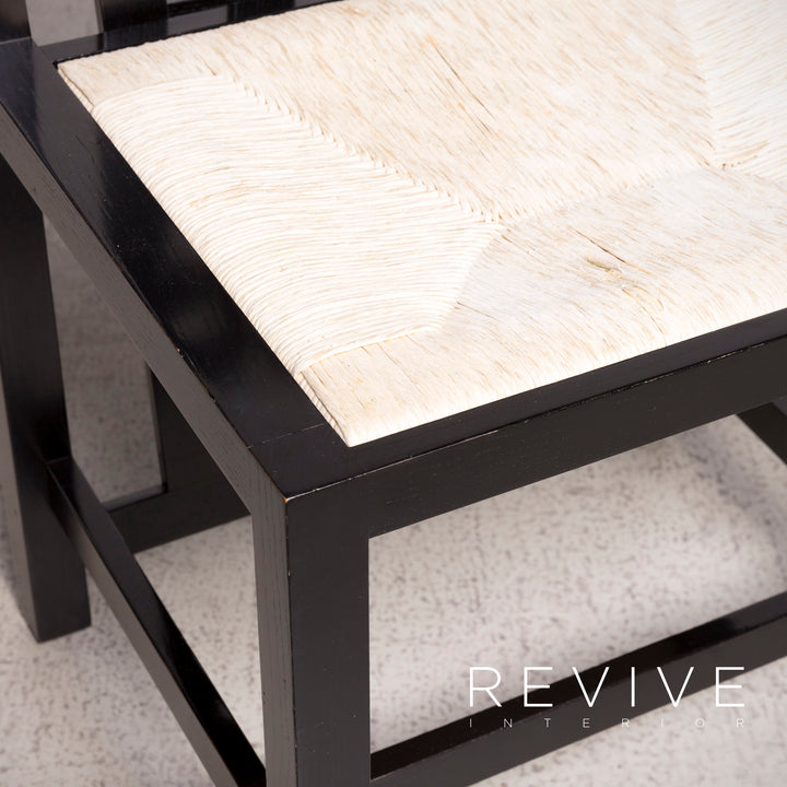 Cassina ds 1/ds 3 ensemble de table à manger en bois chaise noire fauteuil table #8379