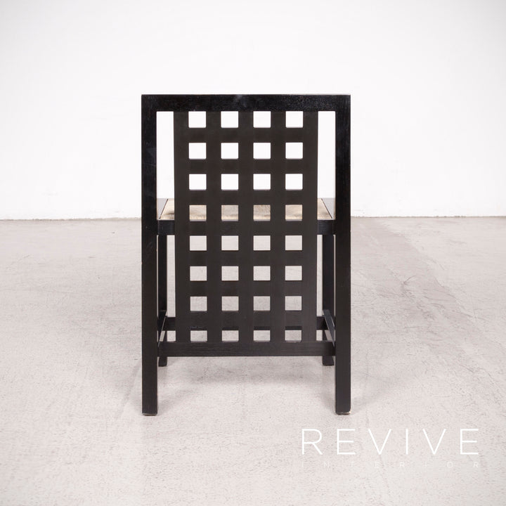 Cassina ds 1/ds 3 ensemble de table à manger en bois chaise noire fauteuil table #8379