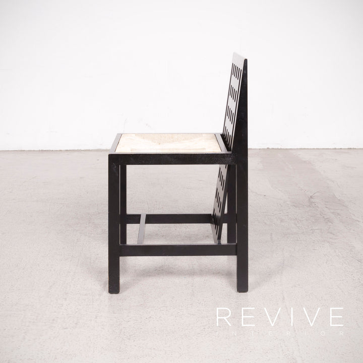 Cassina ds 1/ds 3 ensemble de table à manger en bois chaise noire fauteuil table #8379