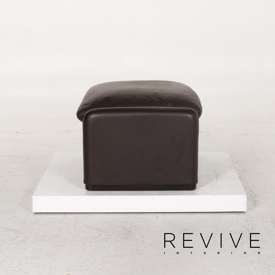 Cassina Maralunga Leather Stool Brown Dark Brown Ottoman #13290