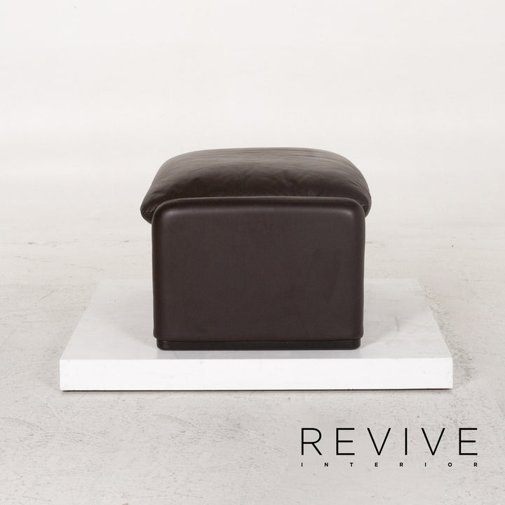 Cassina Maralunga Leather Stool Brown Dark Brown Ottoman #13290