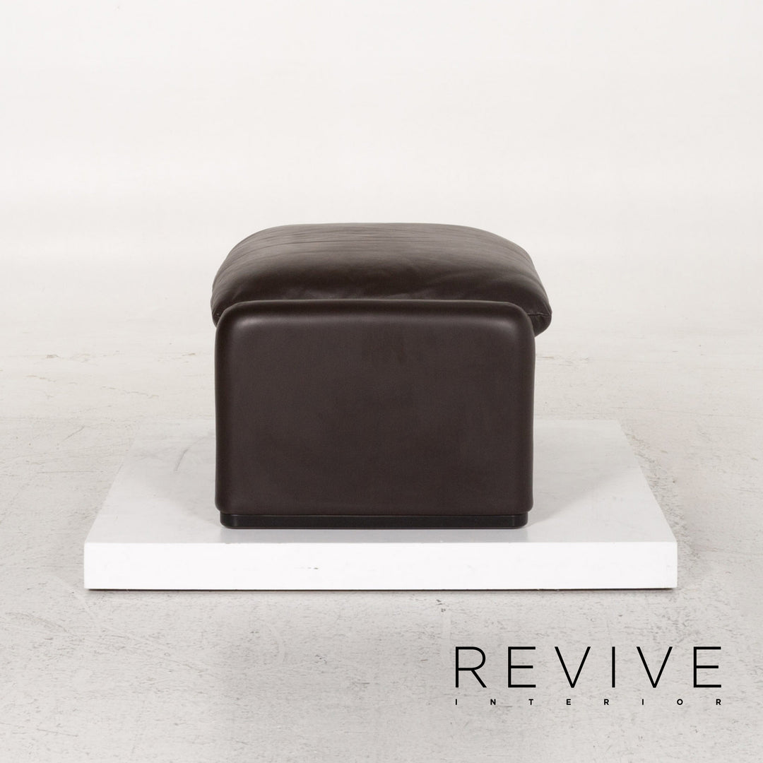 Cassina Maralunga Leather Stool Brown Dark Brown Ottoman #13290