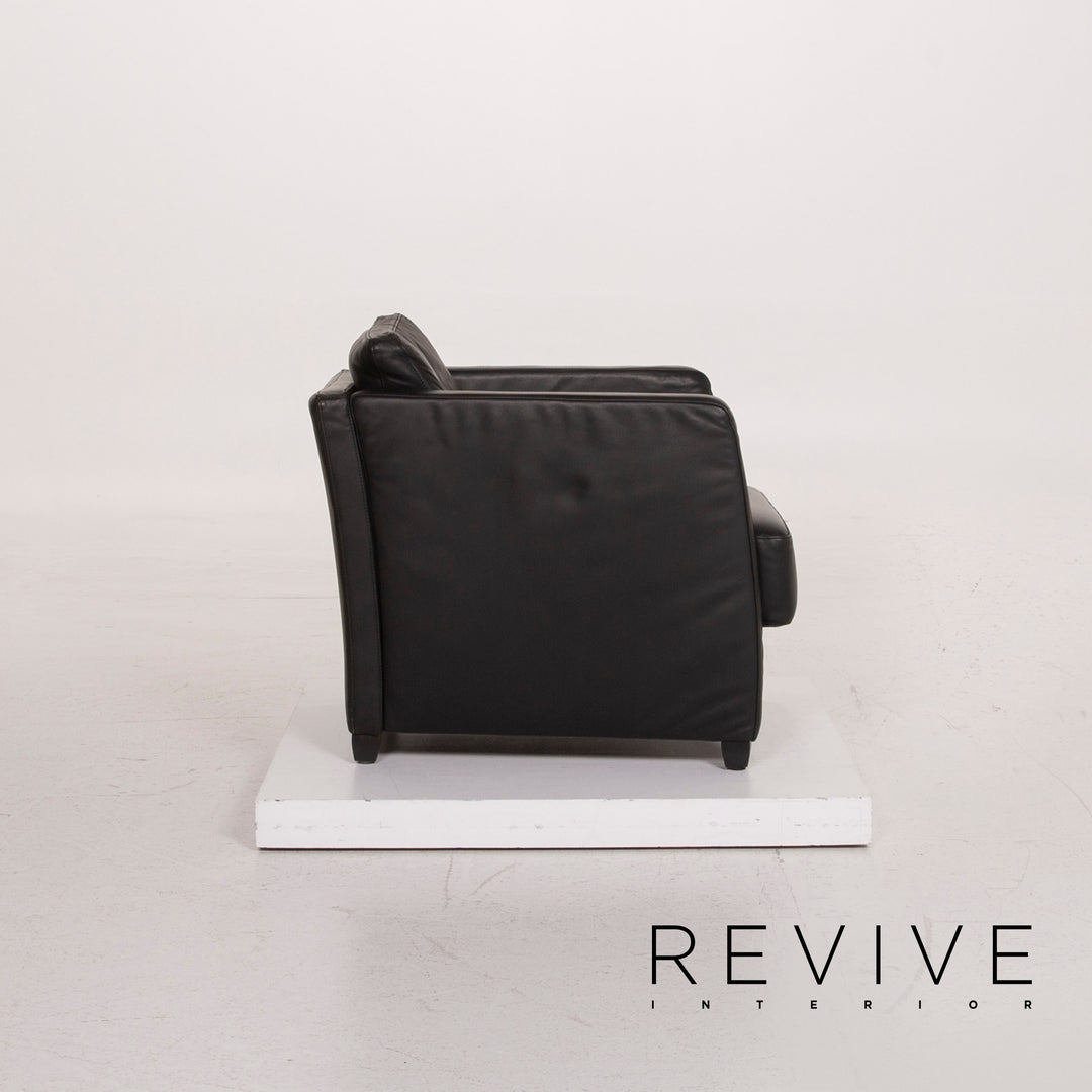 Cor Conseta Leder Sessel Garnitur Schwarz #15562