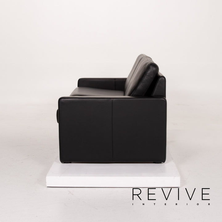 Cor Conseta Leder Sofa Schwarz Dreisitzer #14701