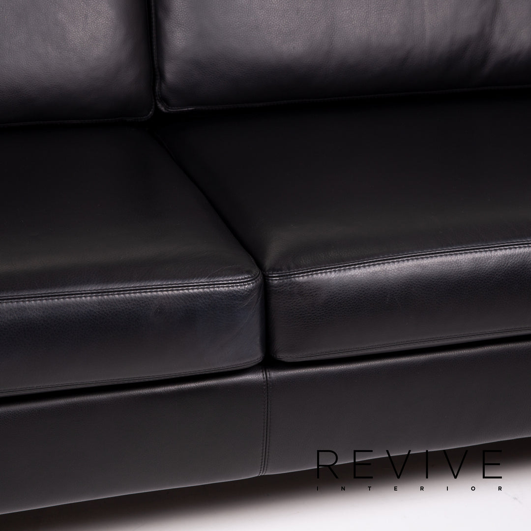 Cor Conseta Leder Sofa Schwarz Dreisitzer #14701