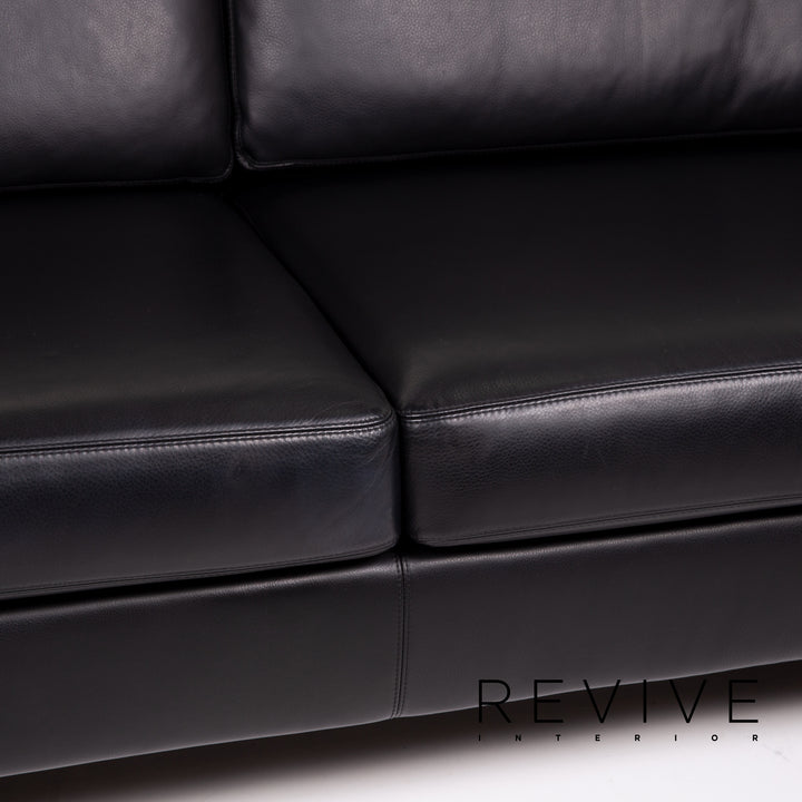 Cor Conseta Leder Sofa Schwarz Dreisitzer #14701