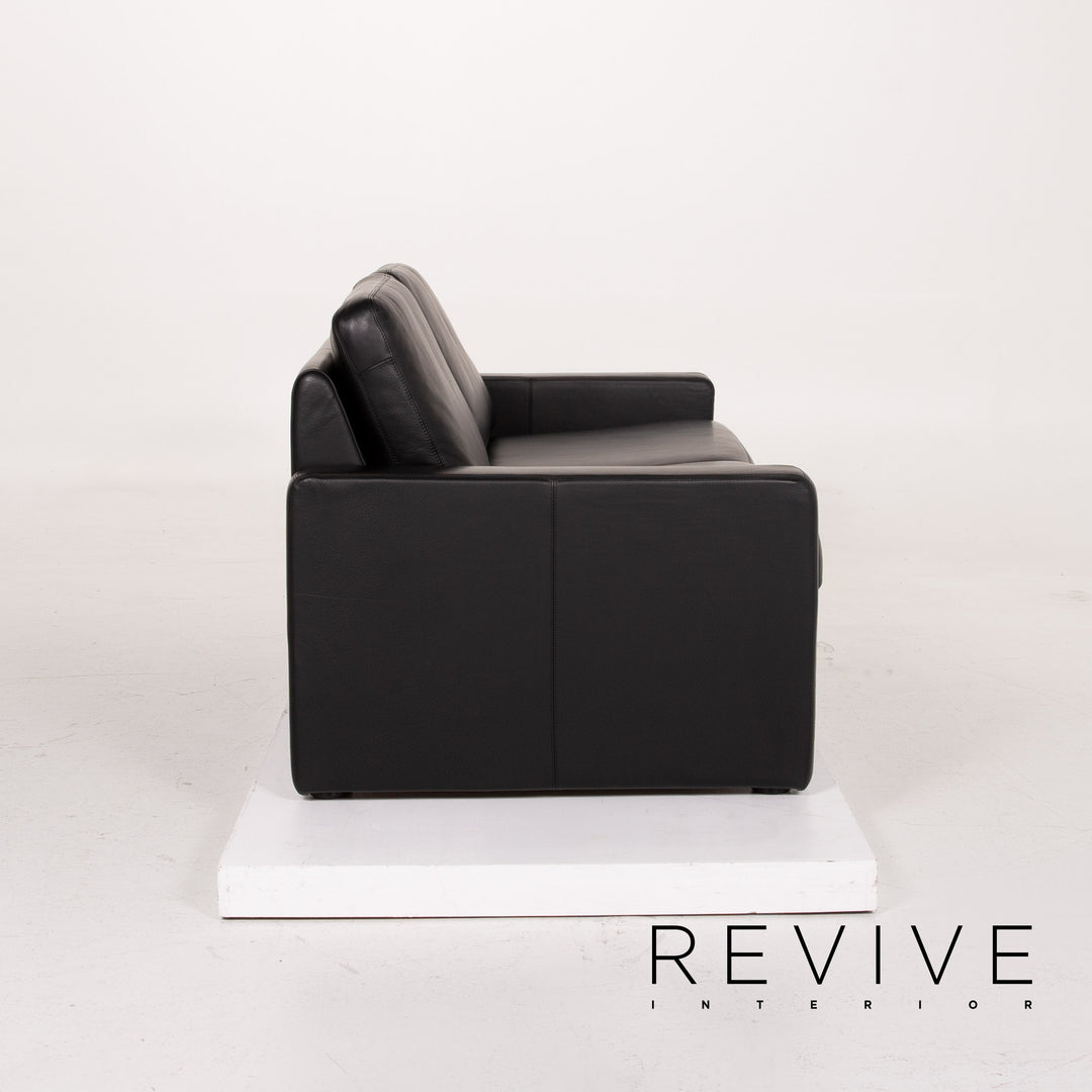 Cor Conseta Leder Sofa Schwarz Dreisitzer #14701
