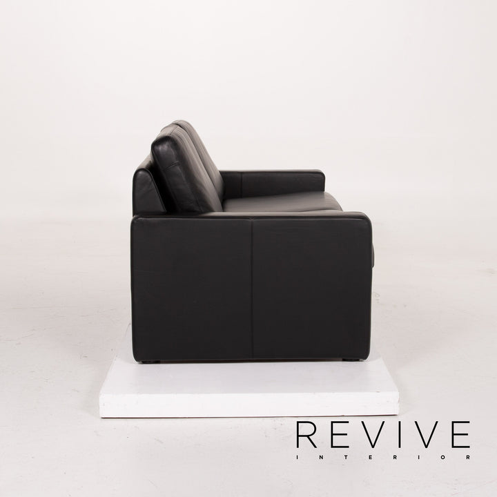 Cor Conseta Leder Sofa Schwarz Dreisitzer #14701