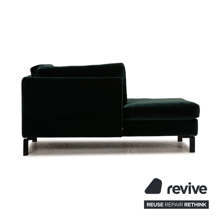 Cor Conseta Chaise Longue en Tissu Velours Vert Récamiere